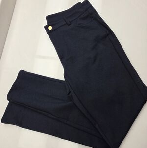 Michael Kors Navy Pants with Gold Button